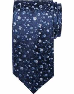 Joseph Abboud Narrow Tie, Blue Floral