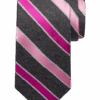 Joseph Abboud Narrow Tie, Pink & Black Stripe -Joseph Abboud Store MW40 8VEC 02 JOSEPH ABBOUD BLACK MAIN