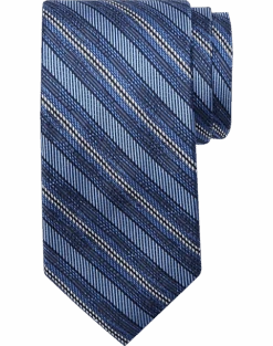Joseph Abboud Narrow Tie, Navy Stripe