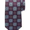 Joseph Abboud Narrow Tie, Plum & Blue Medallion