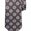 Joseph Abboud Narrow Silk Tie, Brown Medallion -Joseph Abboud Store MW40 8VEL 03 JOSEPH ABBOUD BROWN MAIN