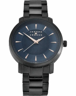 Joseph Abboud Watch, Gunmetal And Blue