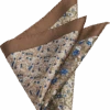 Joseph Abboud Silk Pocket Square, Taupe Multi Pattern Floral -Joseph Abboud Store MW40 8WKC 41 JOSEPH ABBOUD TAUPE MAIN