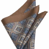 Joseph Abboud Silk Pocket Square, Taupe Square Medallion -Joseph Abboud Store MW40 8WKD 41 JOSEPH ABBOUD TAUPE MAIN