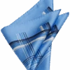 Joseph Abboud Silk Pocket Square, Blue Modern Grid -Joseph Abboud Store MW40 8WKG 04 JOSEPH ABBOUD BLUE MAIN