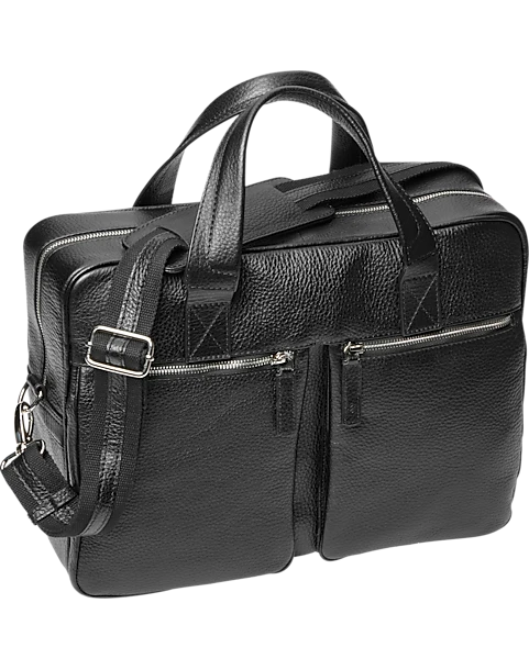 Joseph Abboud Pebbled Briefcase, Black 3 Joseph Abboud Pebbled Briefcase, Black