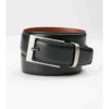 Joseph Abboud Feather Edge Stitched Leather Belt, Black