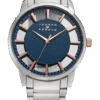 Joseph Abboud Modern Watch, Silver And Blue