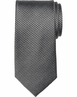 Joseph Abboud Narrow Tie, Black Basketweave