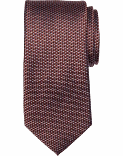 Joseph Abboud Narrow Tie, Orange Basketweave