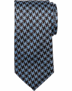 Joseph Abboud Narrow Tie, Brown Shepherd's Check
