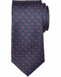 Joseph Abboud Narrow Tie, Orange Medallion