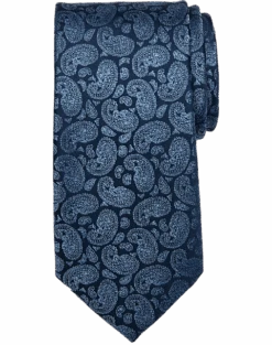 Joseph Abboud Narrow Tie, Blue Paisley