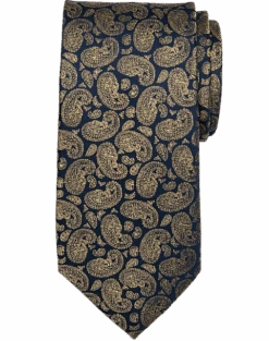 Joseph Abboud Narrow Tie, Gold Paisley