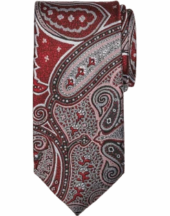 Joseph Abboud Narrow Tie, Red Persian