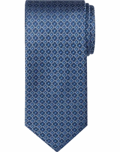 Joseph Abboud Narrow Tie, Blue Mini Floral