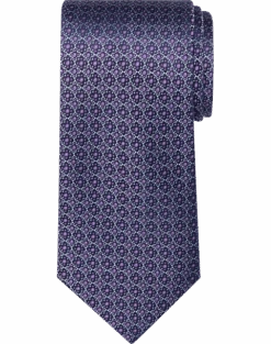 Joseph Abboud Narrow Tie, Purple Mini Floral