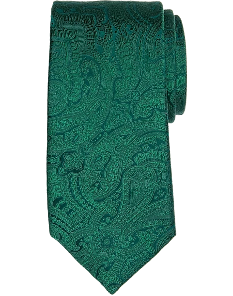 Joseph Abboud Narrow Tie, Green Tonal Paisley 3 Joseph Abboud Narrow Tie, Green Tonal Paisley
