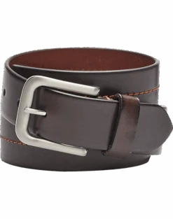 Joseph Abboud Leather Casual Belt, Brown
