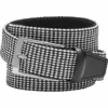 Joseph Abboud Woven Casual Belt, Black & White Diamond Check