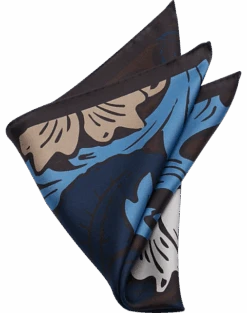 Joseph Abboud Pocket Square, Black Western Floral