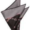 Joseph Abboud Pocket Square, Charcoal Floral Chain -Joseph Abboud Store MW40 8Y85 20 JOSEPH ABBOUD CHARCOAL MAIN