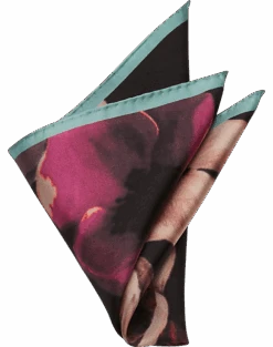 Joseph Abboud Pocket Square, Black Contemporary Pattern