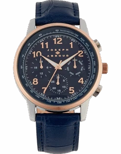 Joseph Abboud Watch, Navy Blue & Rose Gold