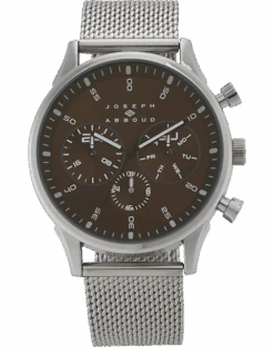 Joseph Abboud Watch, Silver & Brown